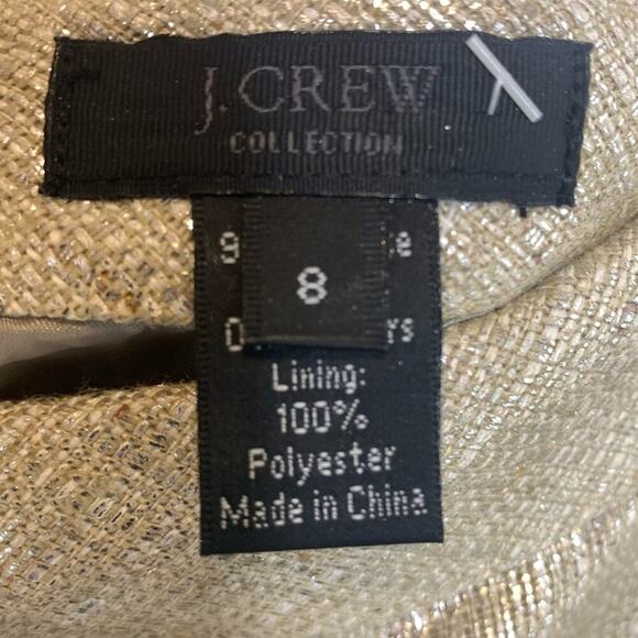 J. CREW COLLECTION Y2K 90s Women's Metallic Gold Mini Skirt NWT 8 Festival Retro - Picture 4 of 8